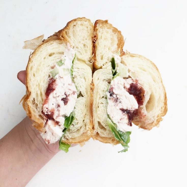 Cranberry Chicken Salad Thanksgiving Sandwich