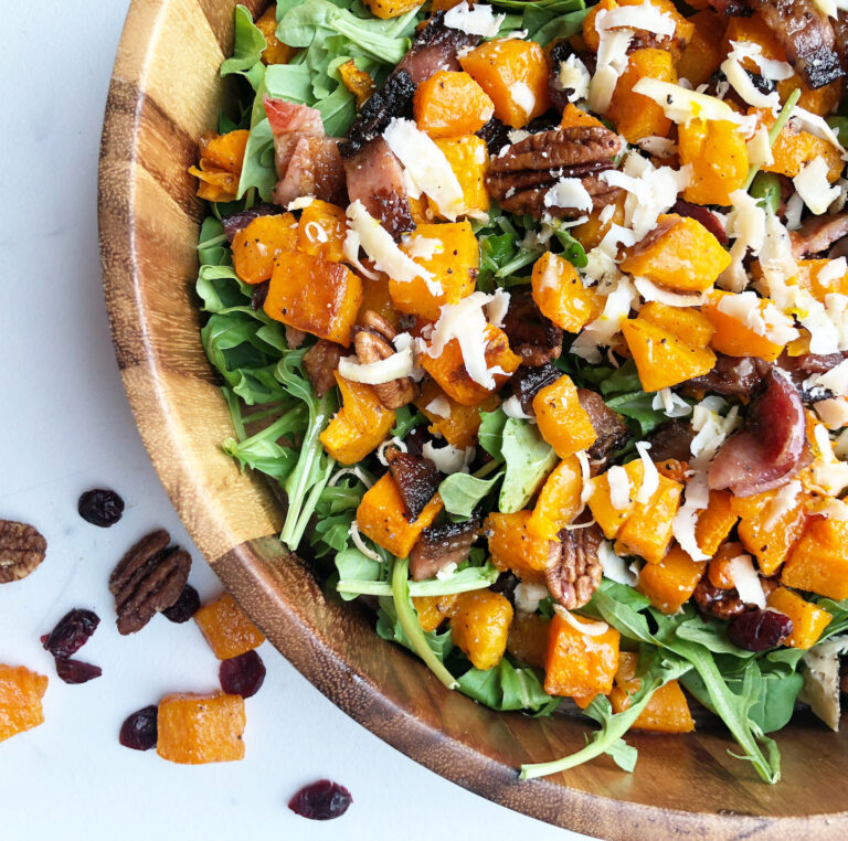 Roasted Butternut Squash Salad With Maple Orange Dressing