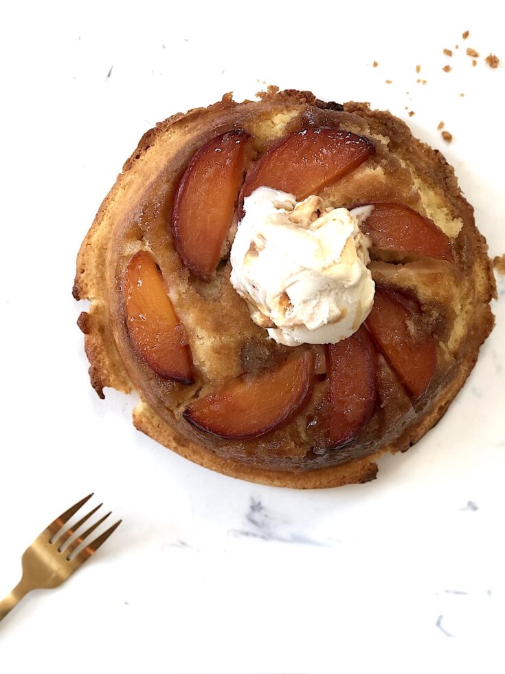 upside down peach buttercake