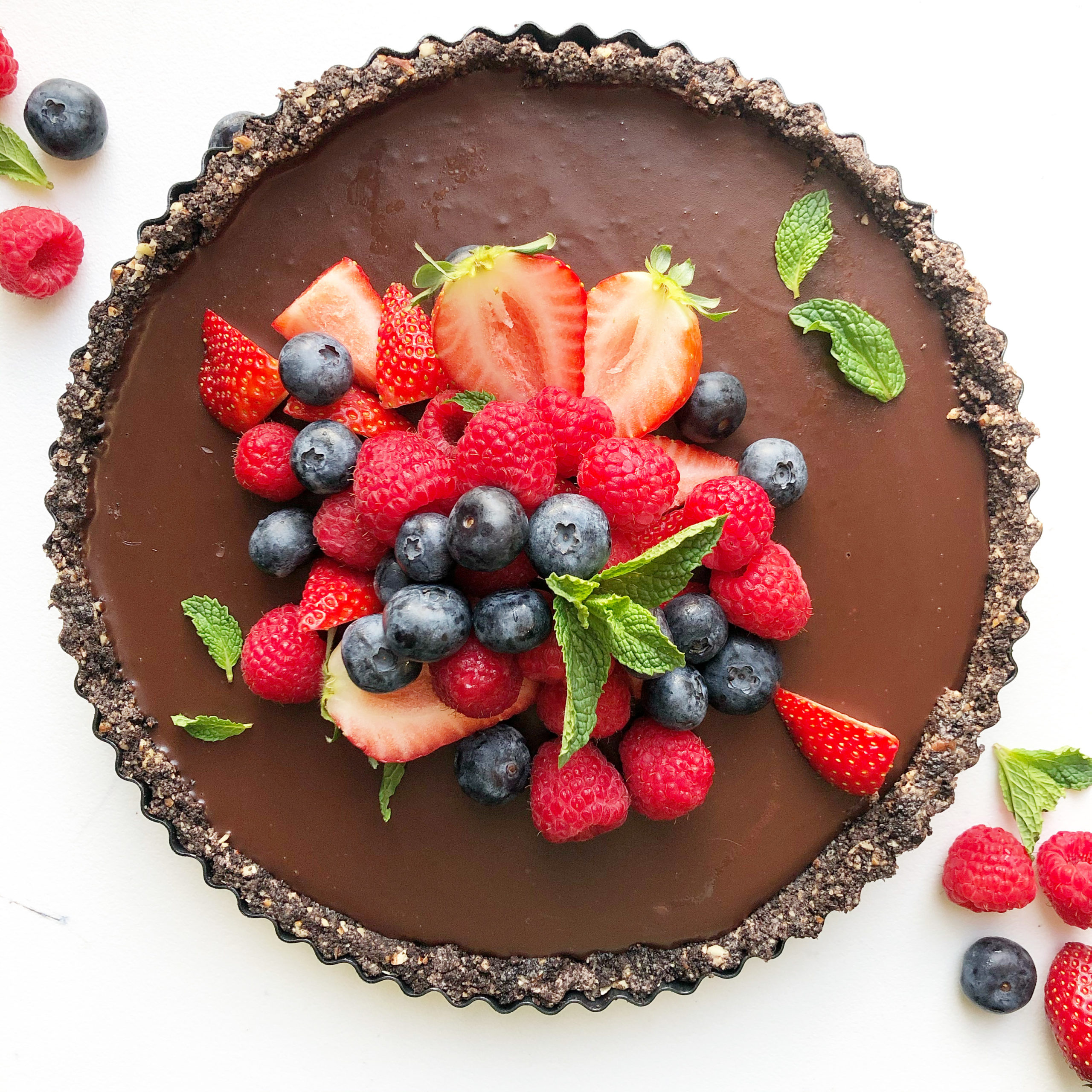 chocolate fruit tart