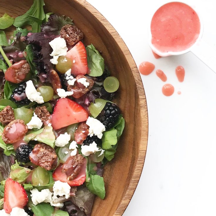 salad in a wooden bowl