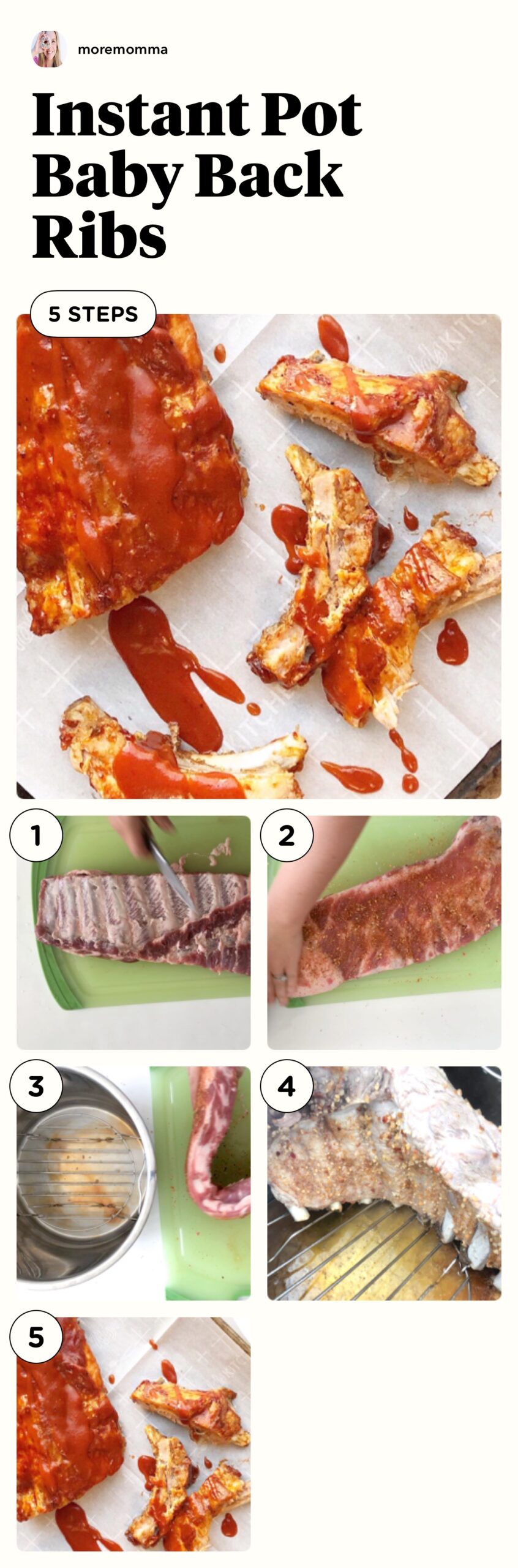 Instant Pot Baby Back Ribs Recipe More Momma!