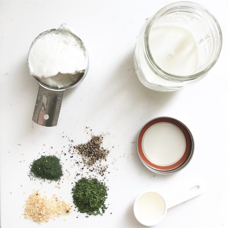homemade ranch dressing ingredients