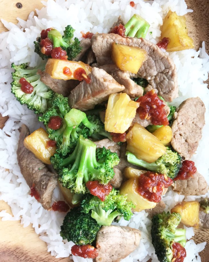 10 Minute Pineapple and Pork Tenderloin Stir Fry – More Momma!