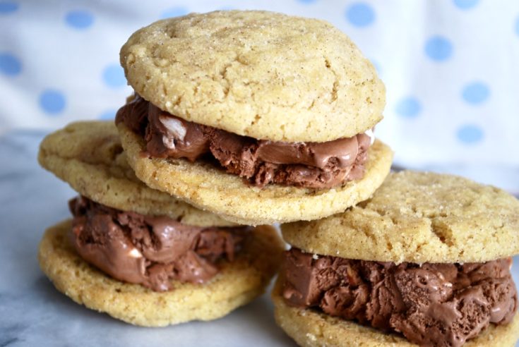 Gluten Free Snickerdoodle Ice Cream Sandwiches