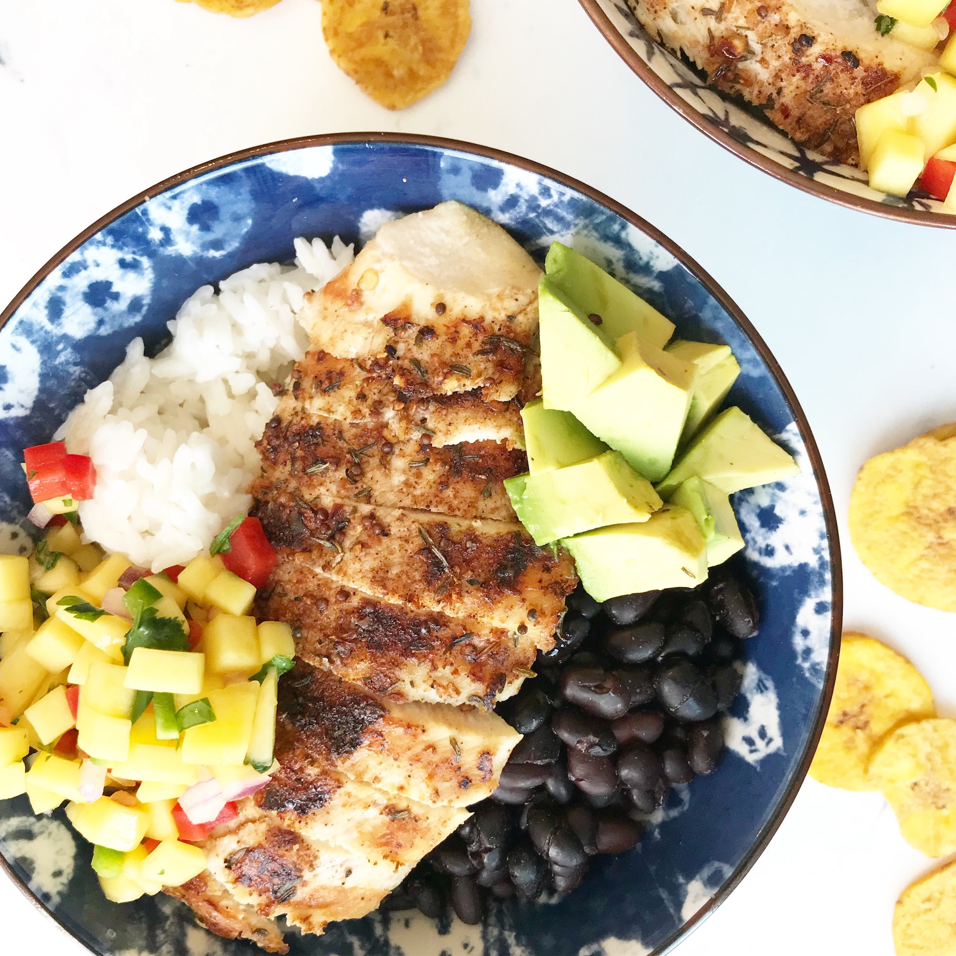 caribbean chicken bowls