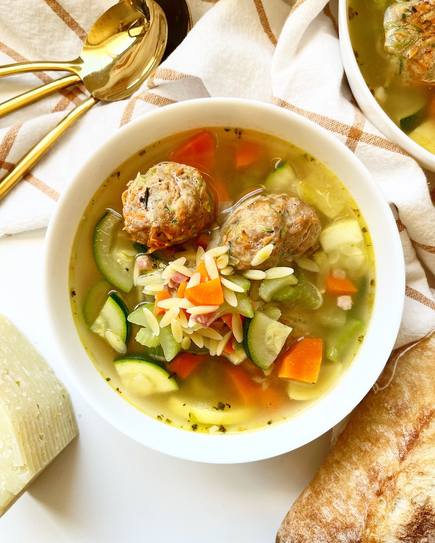 Easy Italian Wedding Soup With Turkey Meatballs