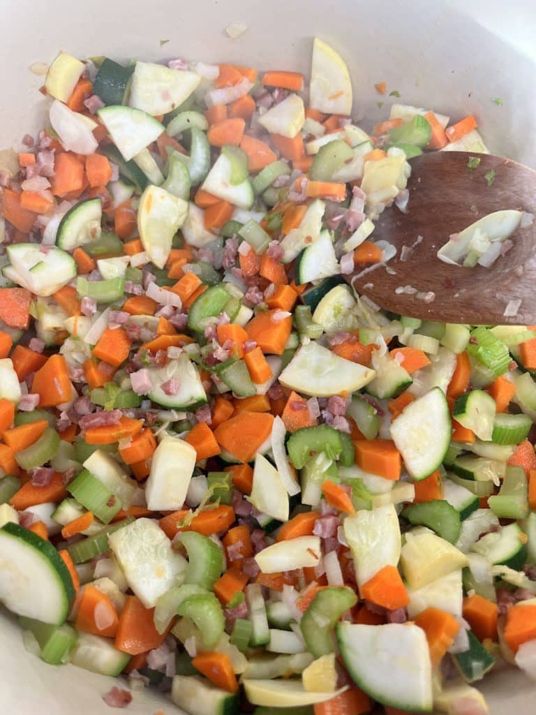 Sautéing Vegetables for Soup