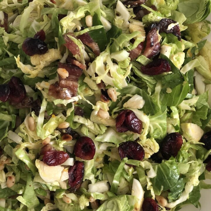 shaved brussel sprout salad