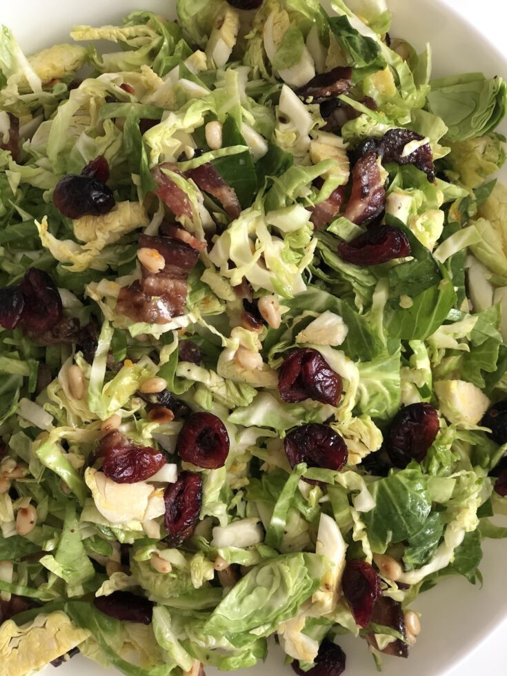 shaved brussel sprout salad