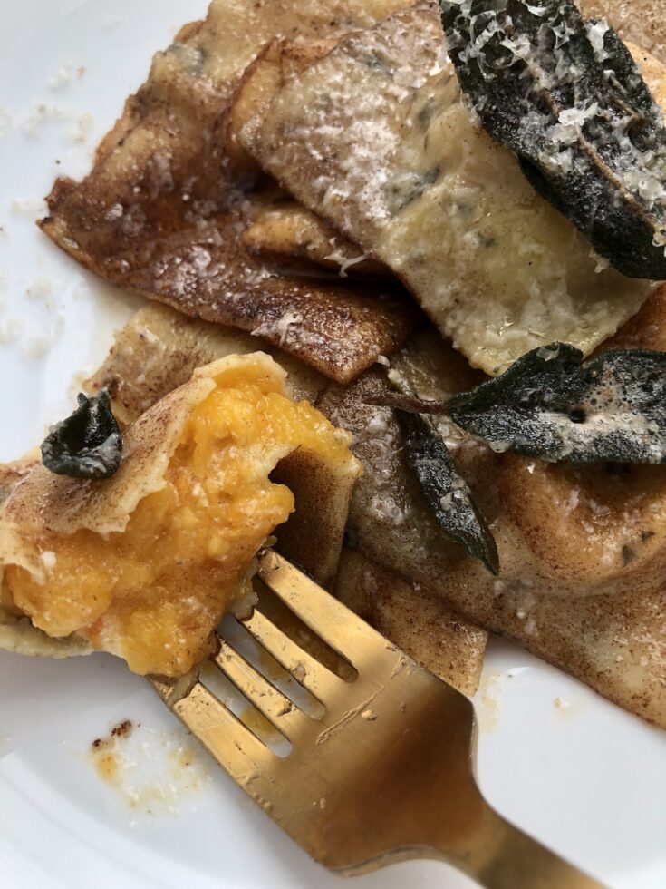 Butternut Squash Ravioli with Sage and Brown Butter Sauce - Inside The  Rustic Kitchen