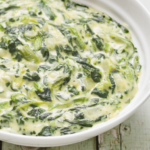 creamed spinach in a bowl