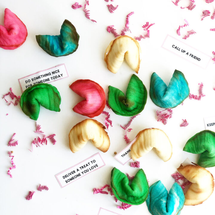 colored fortune cookies