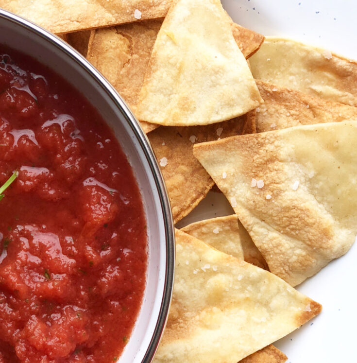 Air Fryer Crunchy Tortilla Chips