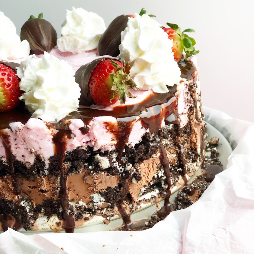 Mini egg ice cream chocolate layer cake recipe | delicious. magazine