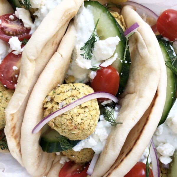 Air Fryer Falafel Gyros With Tzatziki – More Momma!