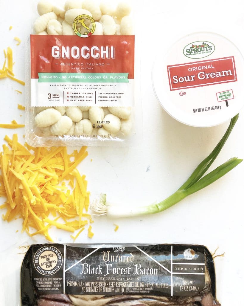 ingredients for pan seared gnocchi