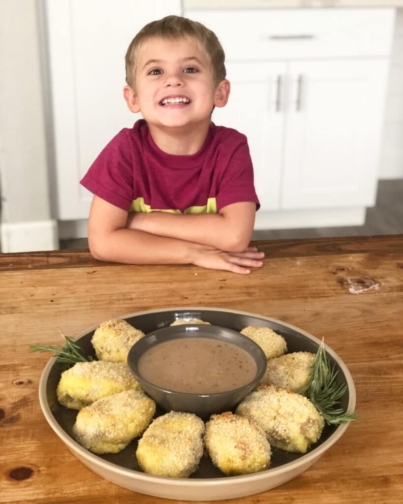 Thanksgiving leftover croquette wreath