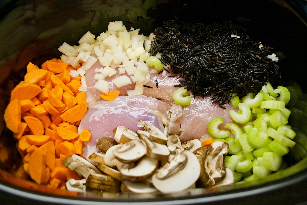 ingredients for chicken wild rice soup