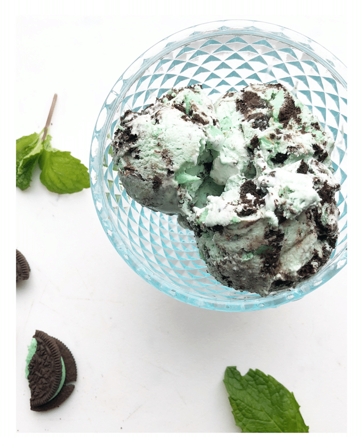 Mint oreo ice cream