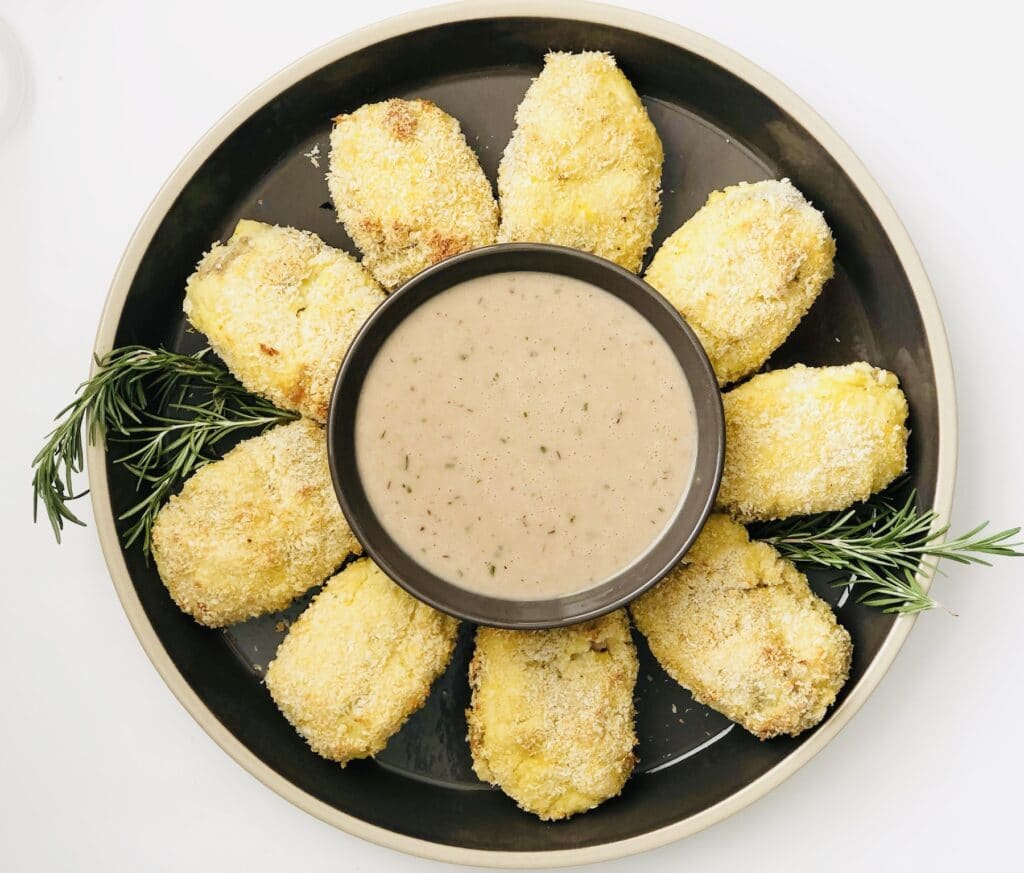 Thanksgiving leftover croquette wreath