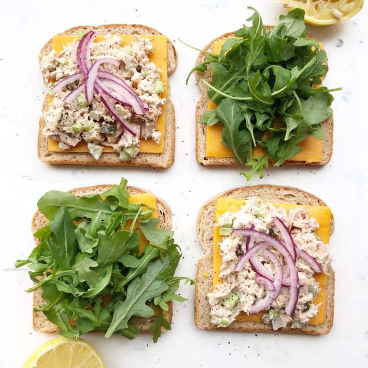 open faced tuna melts