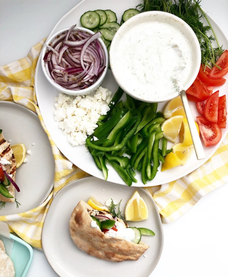 Chicken Pita With Tzatziki