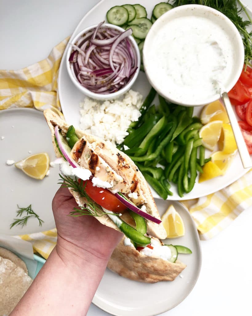 Chicken Gyro with Tzatziki Sauce