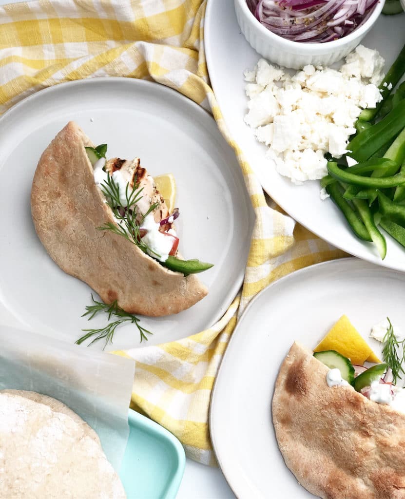 Chicken Pita With Tzatziki