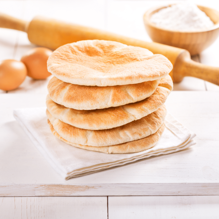 homemade pita bread