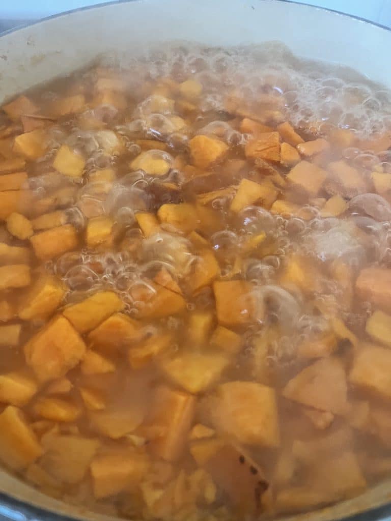 boil sweet potatoes