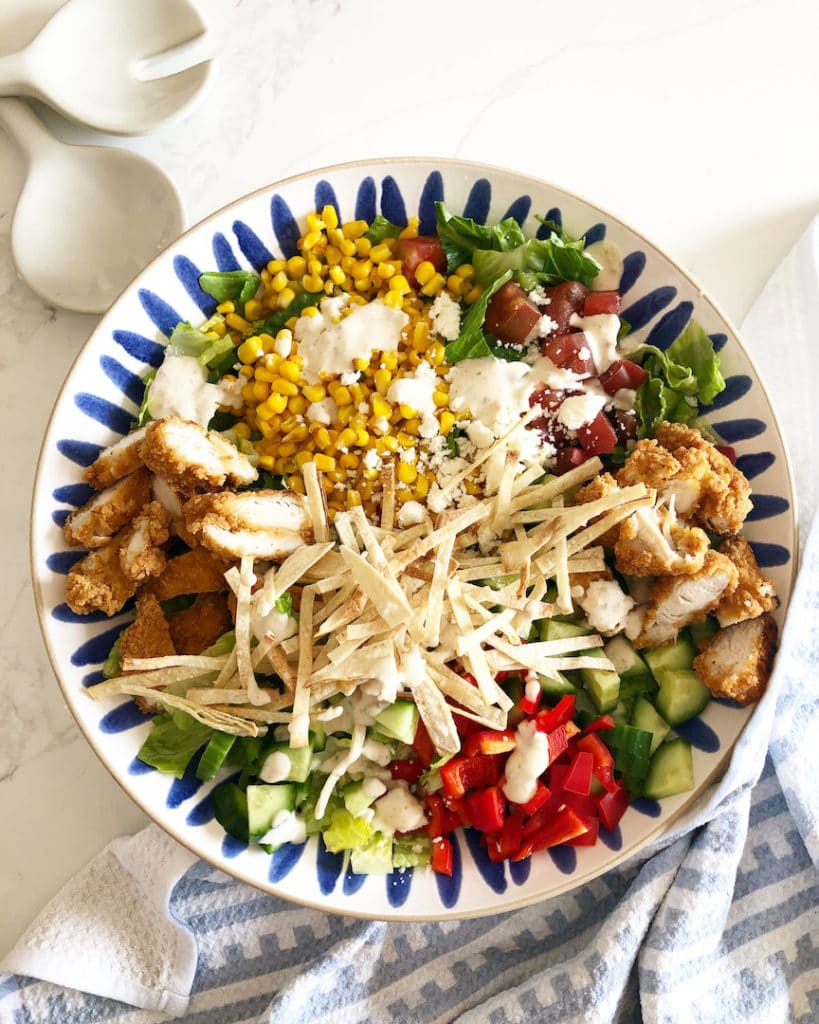 Crispy Chicken Salad With Fiesta Ranch Dressing