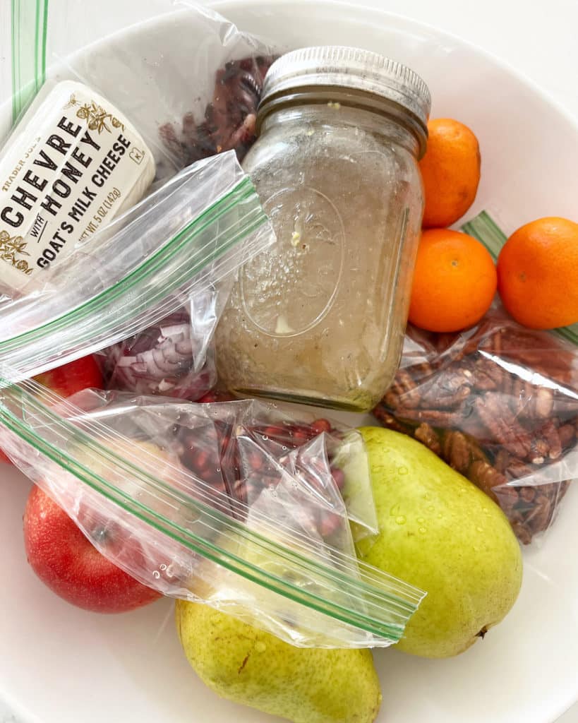 Ingredients for autumn salad