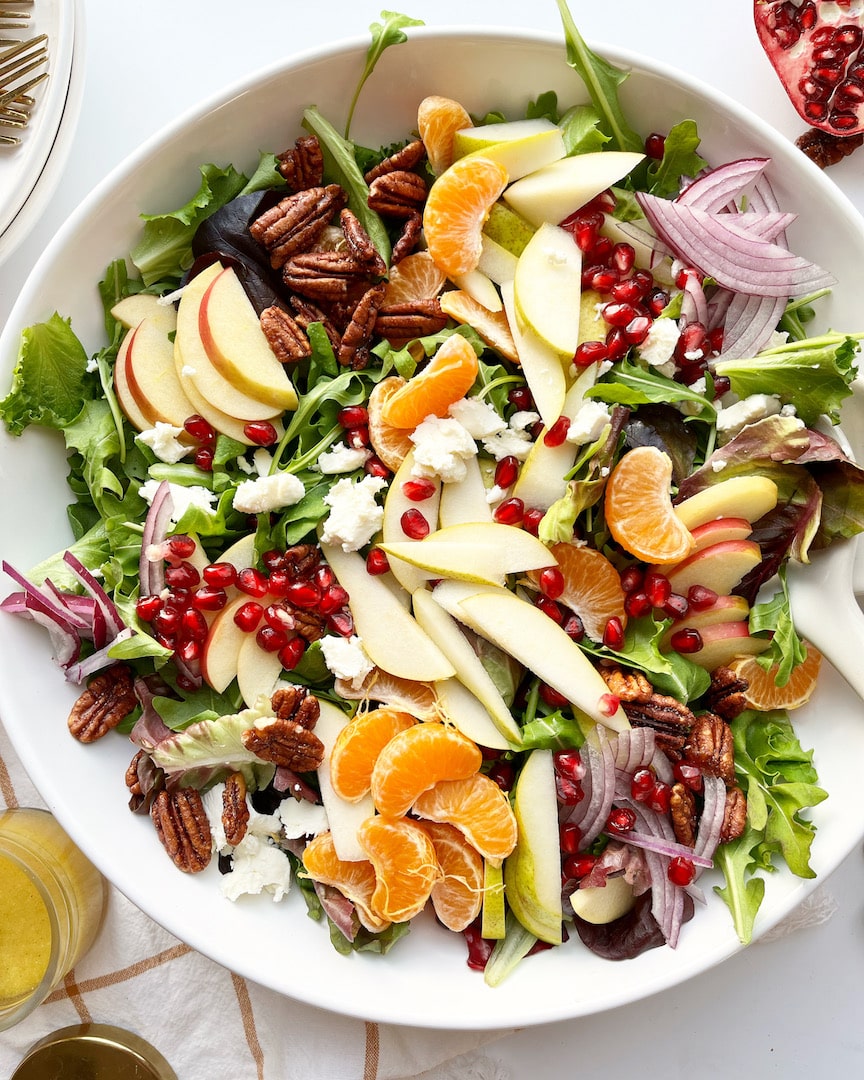 Autumn Salad With Apple, Pear and Dijon Vinaigrette