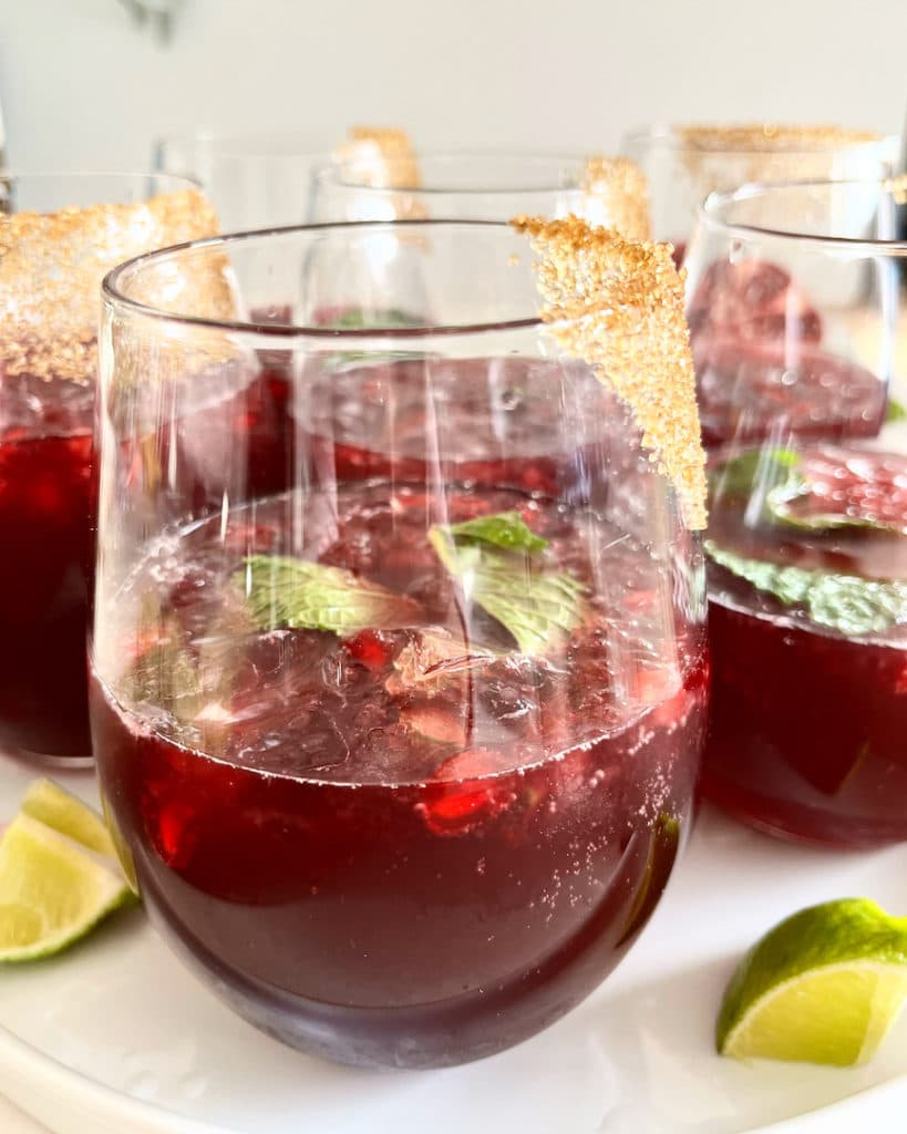 Pomegranate Mojito Mocktail