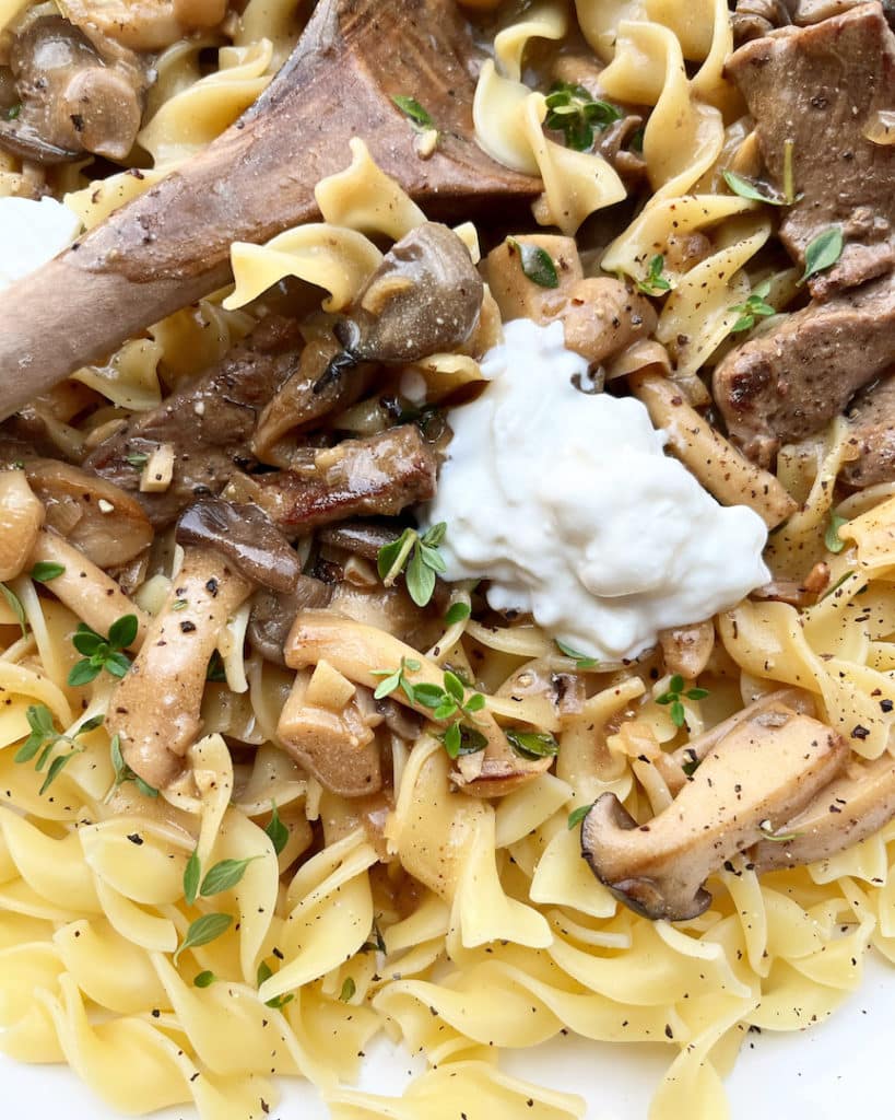 gluten free beef stroganoff