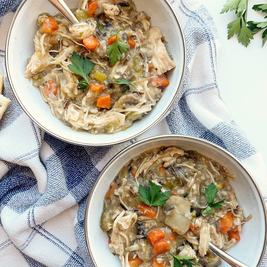 instant pot chicken and wild rice soup