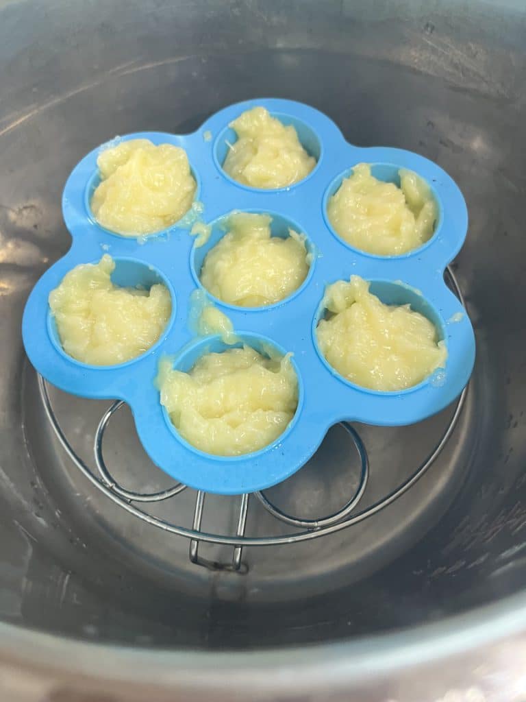 Brazilian cheese bread in silicone mold for instant pot