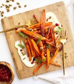 Roasted Carrots With Orange Honey Whipped Feta