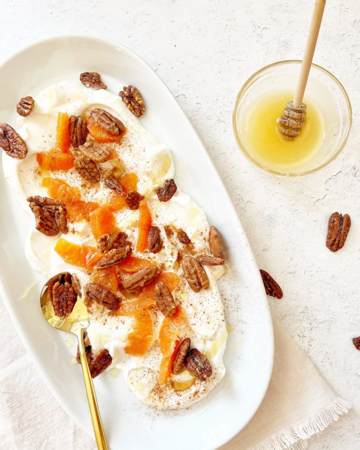 Greek Yogurt Dessert With Orange and Honey