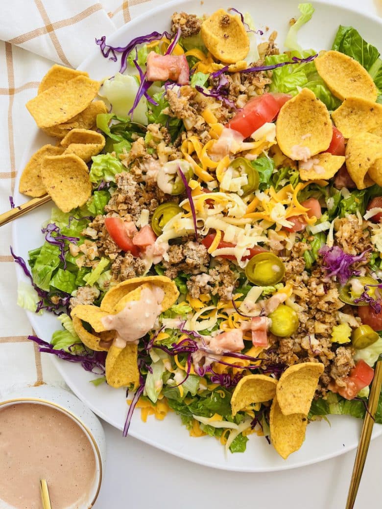 Ground Turkey Taco Salad With Salsa Ranch - More Momma!