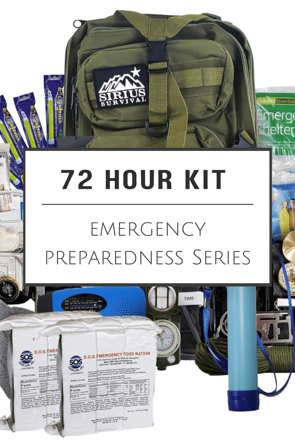 72 Hour Emergency Backpacks and Kits