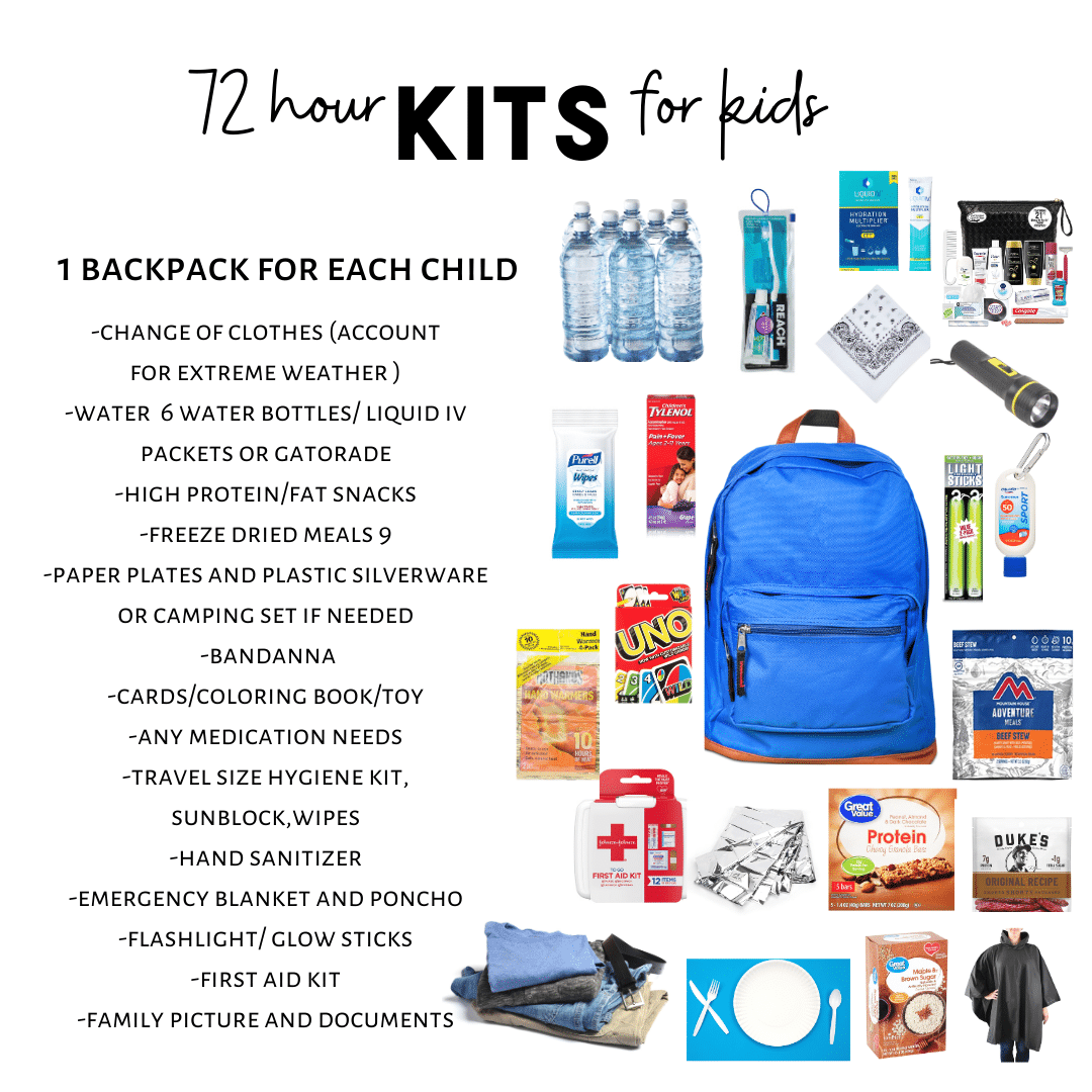 72 Hour Emergency Backpacks and Kits - More Momma!