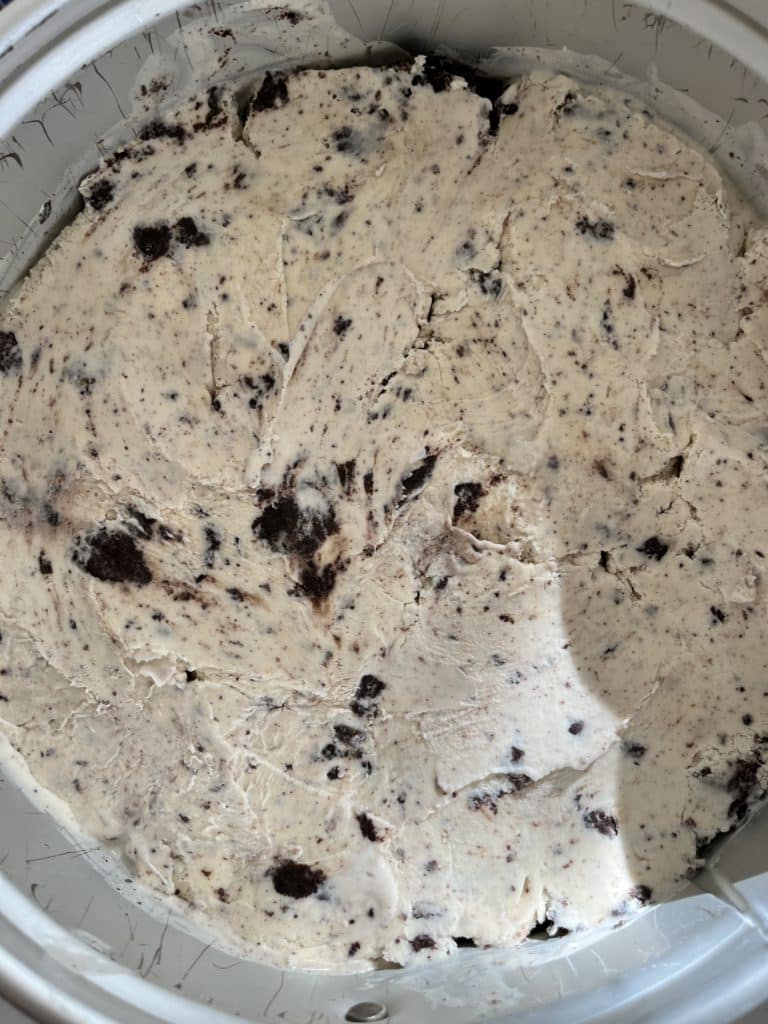 layering the ice cream