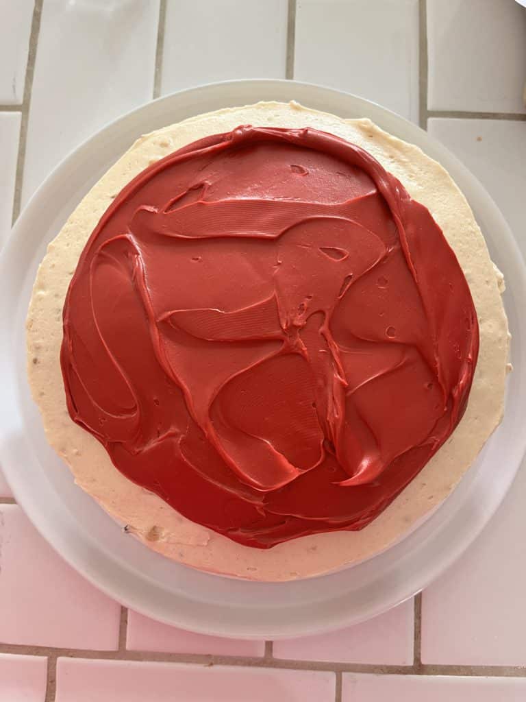 red frosting for pizza sauce